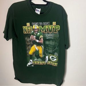 Vintage Green Bay Packers shirt Brett Favre MVP pro player large